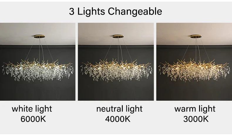 Luxury Gold Crystal LED Chandeliers Living Dining Room Bedroom Lighting Lustre Ceiling Pendant Lamps Indoor Villa Lights Fixture