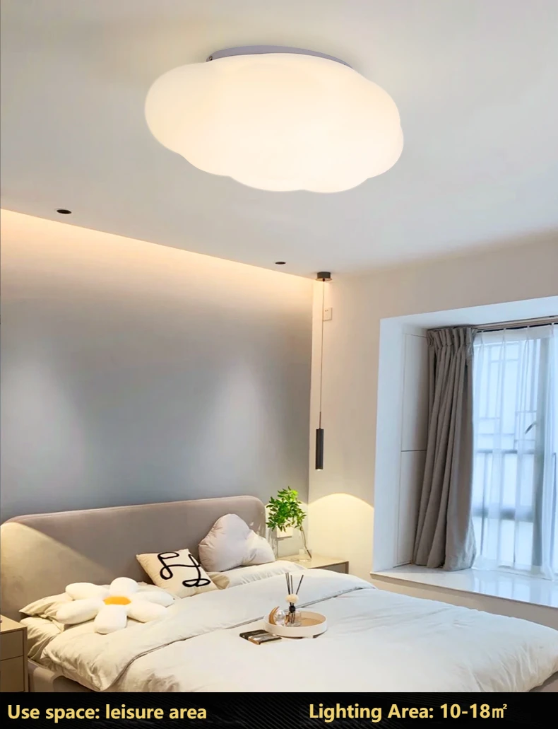 White Cloud Ceiling Light Led Chandelier for Children Bedroom Living Room Dining Room Learning Creative Decorative Lighting