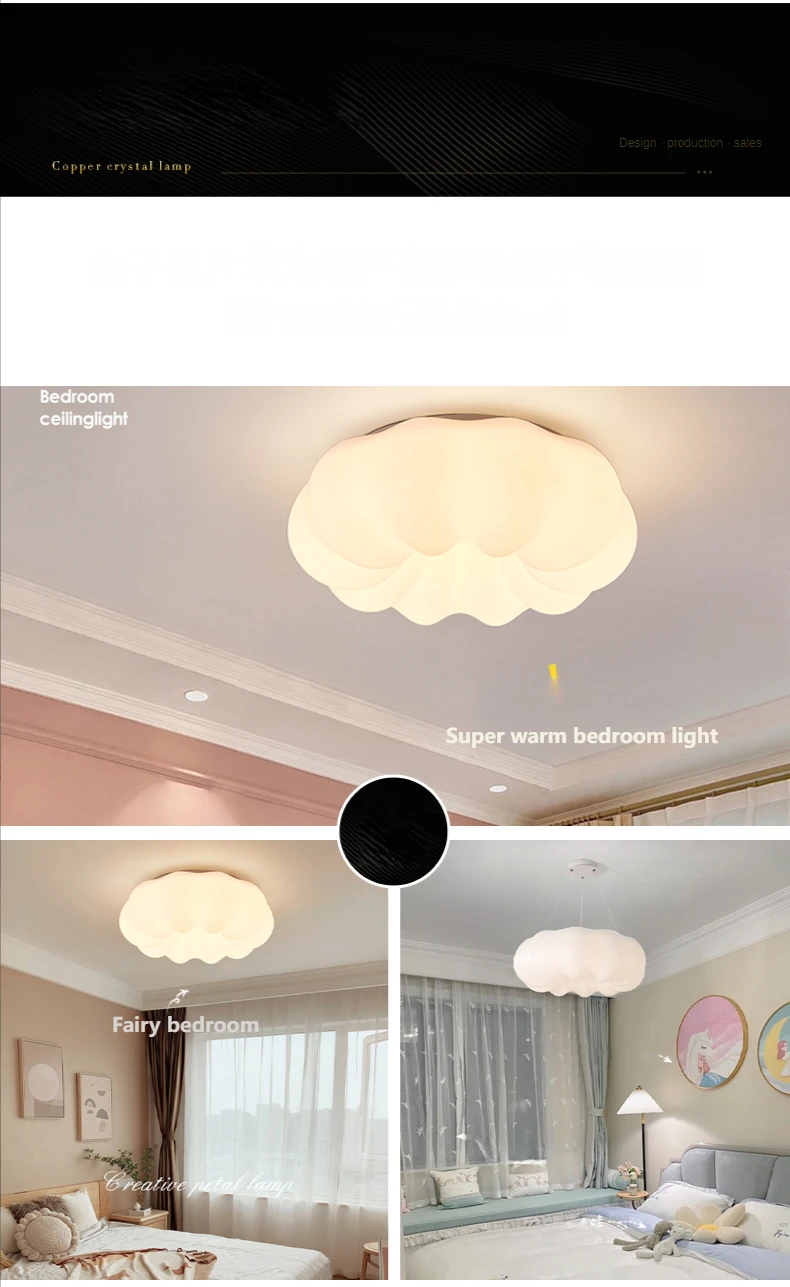 White Cloud Ceiling Light Led Chandelier for Children Bedroom Living Room Dining Room Learning Creative Decorative Lighting