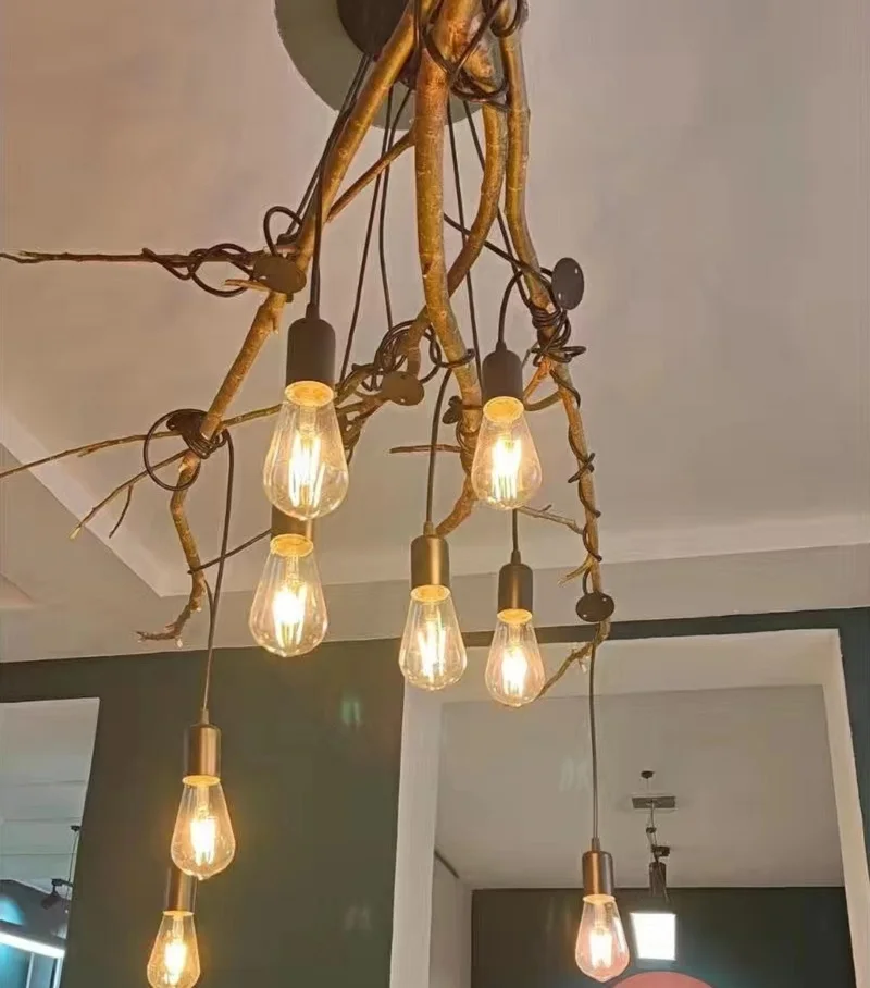 Spider Chandelier E27 LED Pendant Lights Retro Vintage Bar Restaurant Dining Room Lighting Fixture