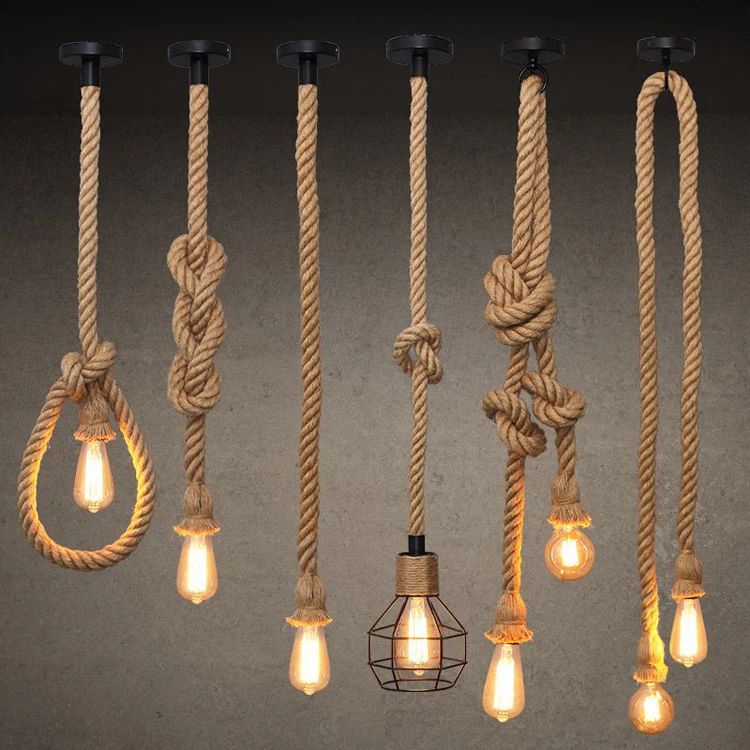 Retro Chandelier Edison Style E27 Bulb Rustic Designer Light For Interior Decoration