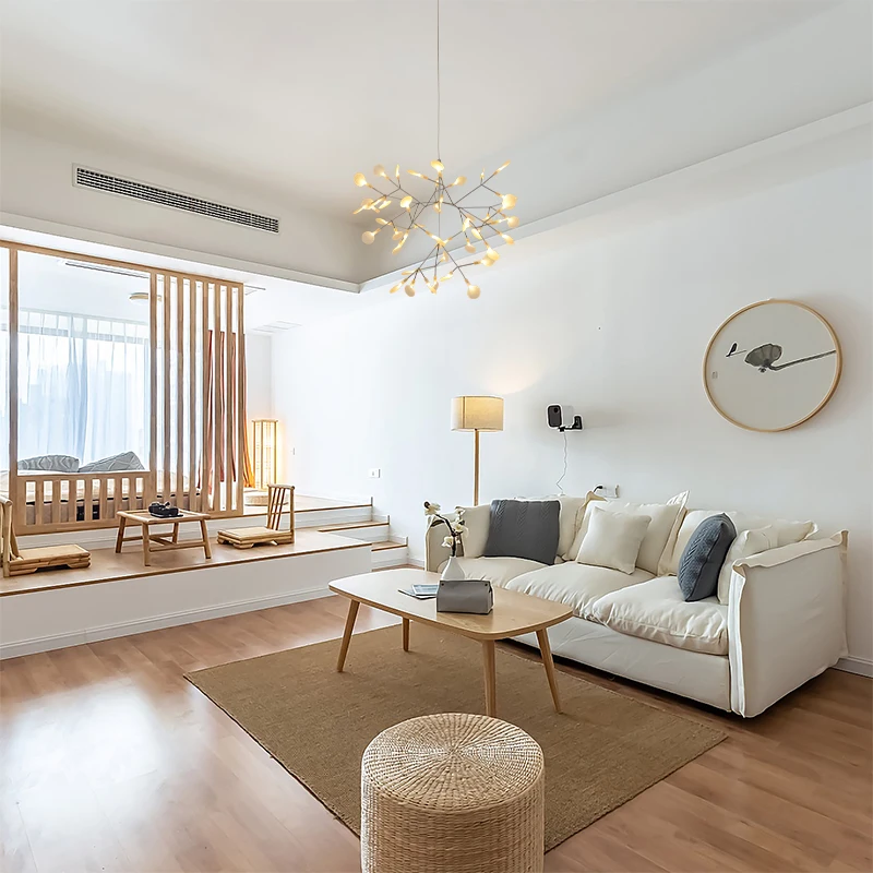 Nordic ring chandelier Living Room Kitchen hallway postmodern Heracleum chandeliers Rose Gold/Black Branch design firefly lamp