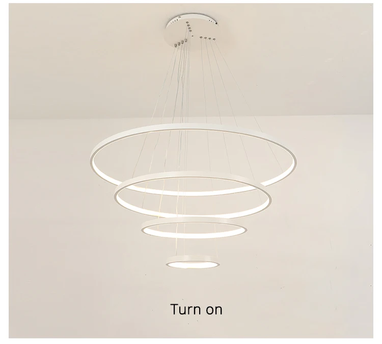 Modern Led Ceiling Chandelier For Villa Living Bedroom Dining Room Wrought Iron Chandelier Home Indoor Lighting Decorative Lamps