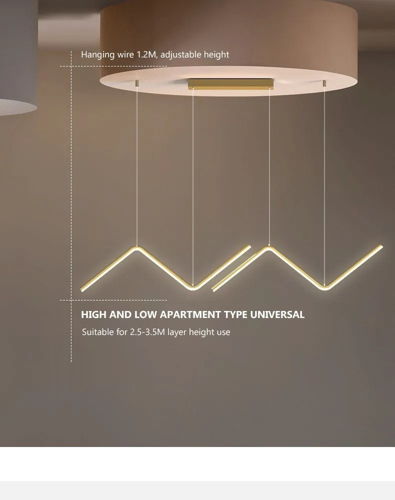 管状のレストランの台所オフィスのコーヒー屋内装飾的なランプのための現代 LED の吊り下げ式ライト Nodic の金掛かるシャンデリア