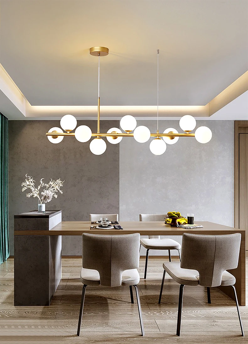 Modern Pendant Lamps Led 9heads Rings Ceiling Hanging Chandeliers Black Loft Living Dining Room Kitchen Indoor Lighting Fixtures