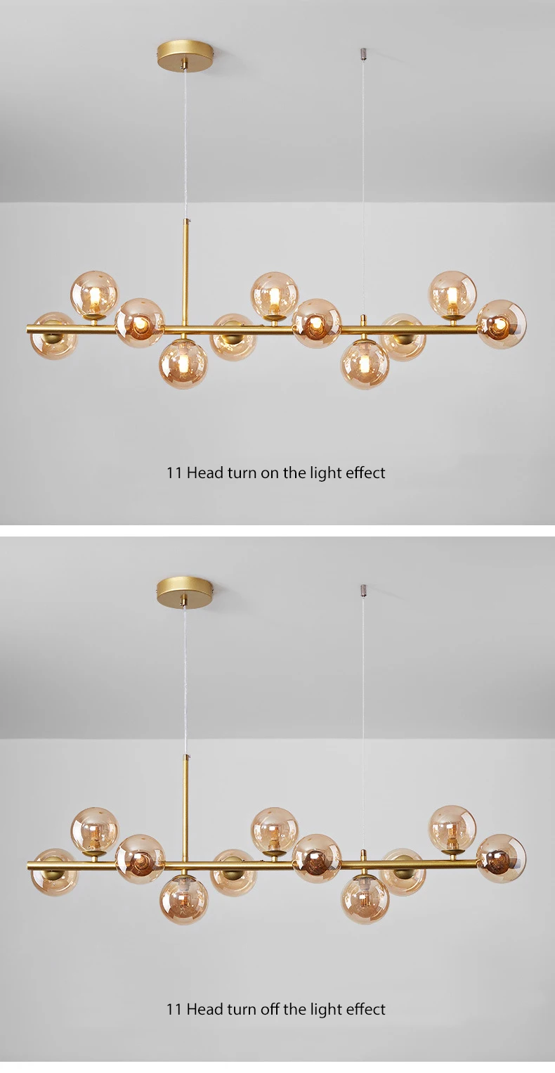 Modern Pendant Lamps Led 9heads Rings Ceiling Hanging Chandeliers Black Loft Living Dining Room Kitchen Indoor Lighting Fixtures