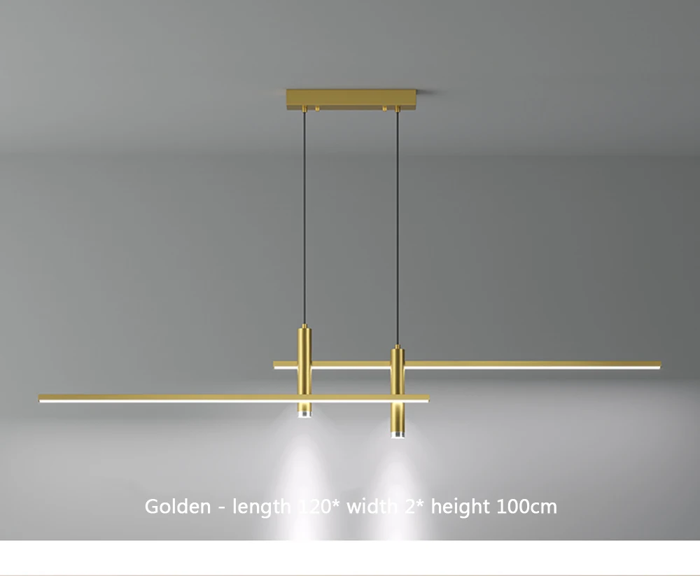 Modern Led Pendant Light 120cm 150cm Long Strip Dining Table Lamp Suspension Chandelier For Living Dining Room Lighting Fixture