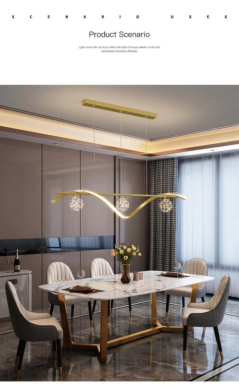 Modern Minimalist Led Pendant Lamps Dimming for Coffee Table Dining Room Kitchen Island Ceiling Chandelier Home Lighting Fixture