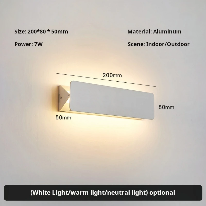 LED de interior Lámpara de pared Ángulo ajustable Aleación de aluminio Lámpara de pared Inicio Sala de estar Dormitorio Espejo de tocador Luces de cabecera