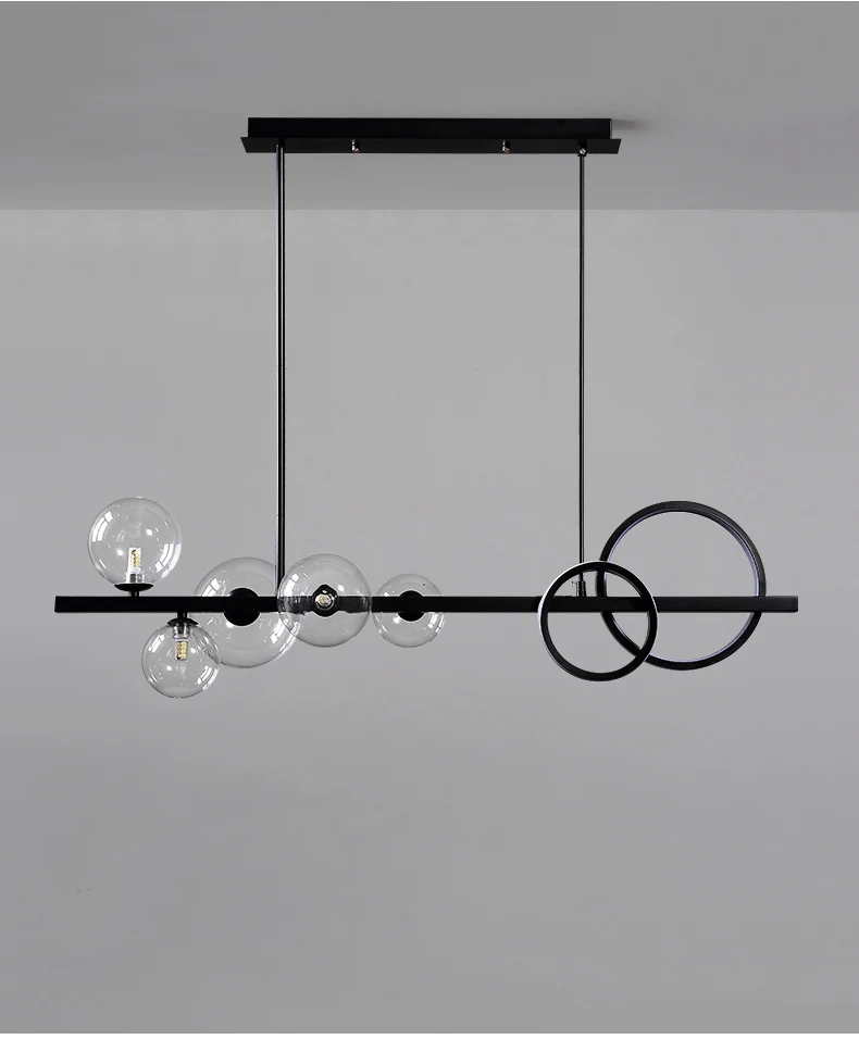 Nordic minimalist restaurant lamp creative bar magic bean glass bubble chandelier