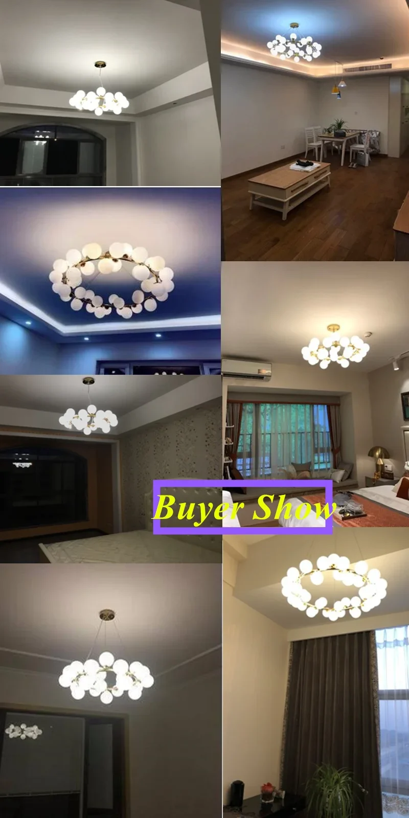 Nordic Simple Living Room Chandelier Postmodern Creative Personality Bedroom Lamp Bubble Ball Clothing Store Art Chandelier