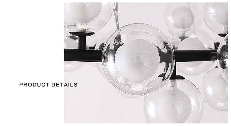 Nordic Simple Living Room Chandelier Postmodern Creative Personality Bedroom Lamp Bubble Ball Clothing Store Art Chandelier