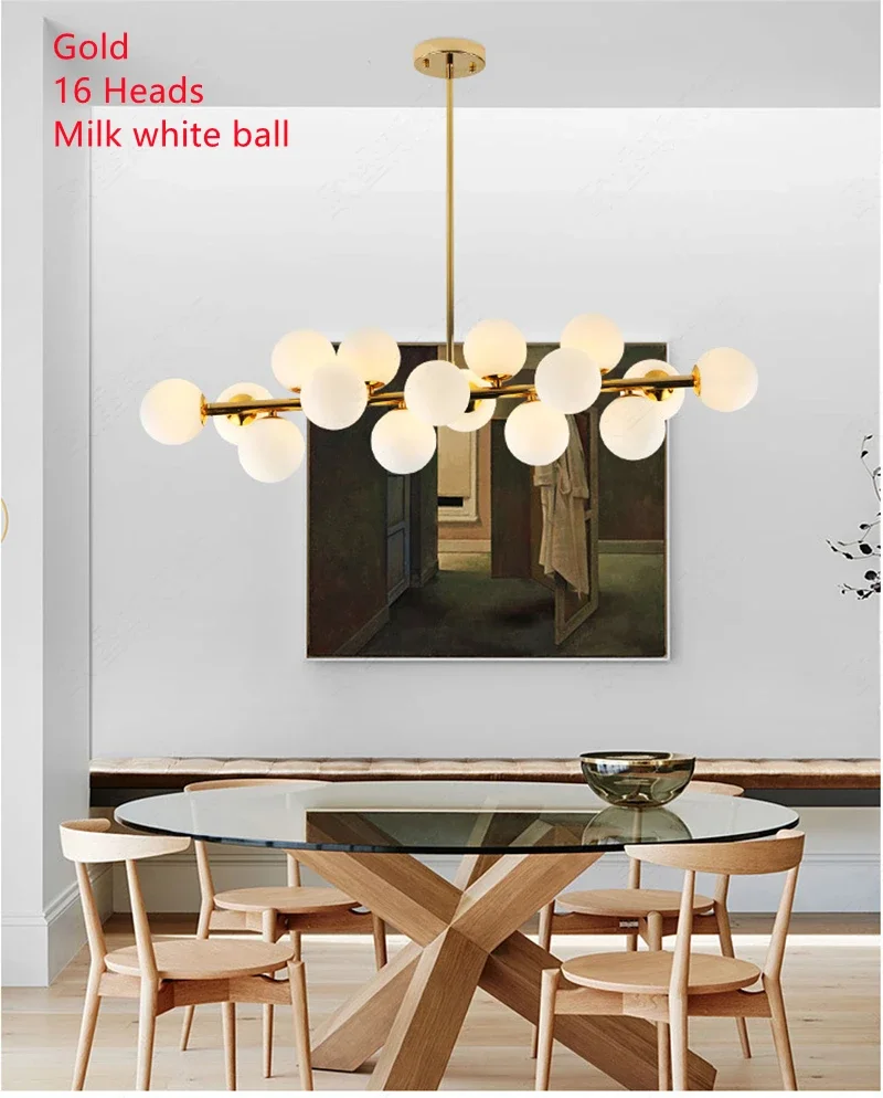 Nordic Simple Living Room Chandelier Postmodern Creative Personality Bedroom Lamp Bubble Ball Clothing Store Art Chandelier