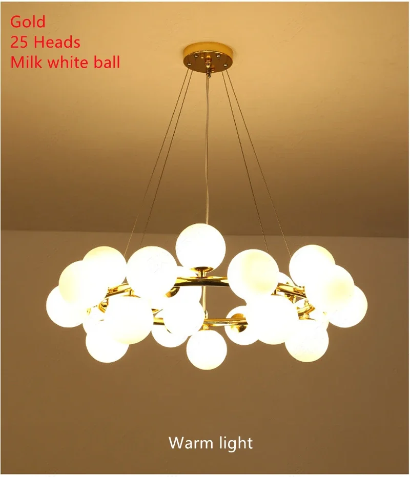 Nordic Simple Living Room Chandelier Postmodern Creative Personality Bedroom Lamp Bubble Ball Clothing Store Art Chandelier