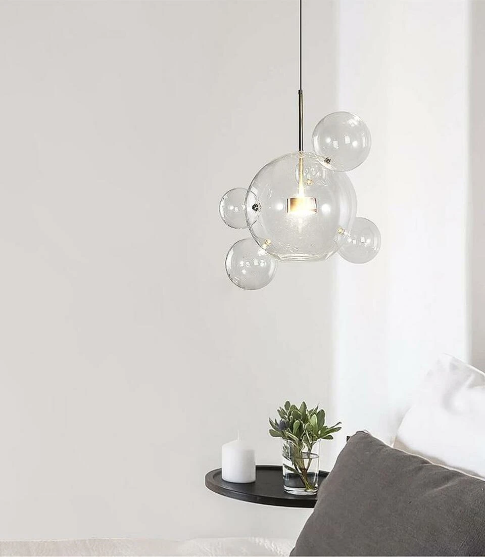 Nordic Decor Led Chandeliers for Living Room Indoor Lighting Bubbles Ball Kitchen Ceiling Chandelier Dining Room Pendant Lamp