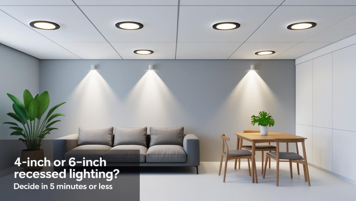 4 inch or 6 inch recessed lighting